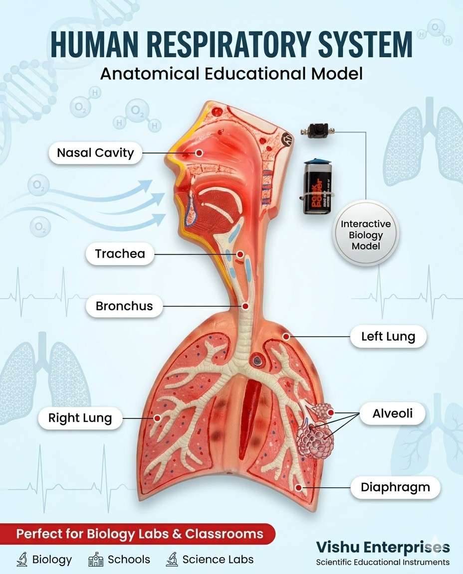 Human Respiratory System With LED
