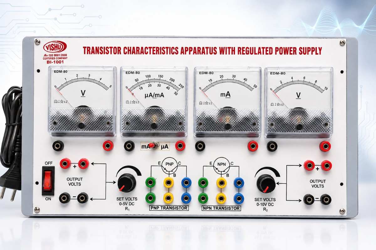 Transistor Characterstics Apparatus With Regulated Power Supply