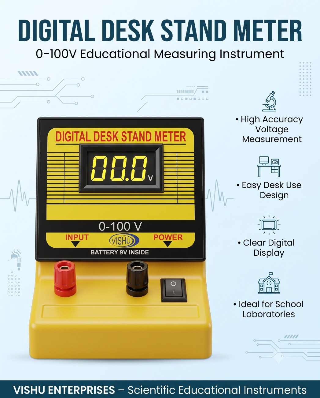 Digital Desk Stand Meter 0-100V